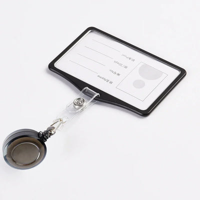 Employee Aluminium Alloy Plastic Credit Card  ID Card Cover Case Work Identity Badge Card Cover Bag Women Men Work Card Holders - Smarsty