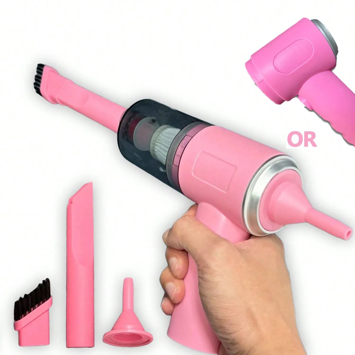 3 In 1 Integrated Suction And Blowing Vacuum Combination Vacuum Cleaner USB Charging Small Car Household Vacuum Cleaner - Smarsty