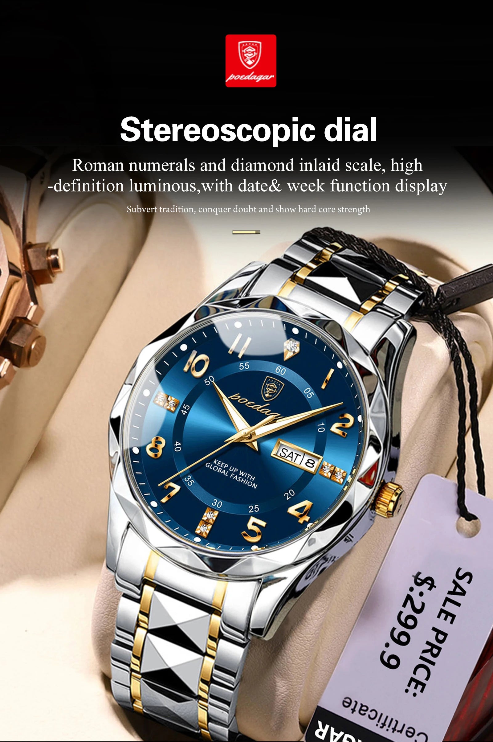 Luxury Waterproof Quartz Watch for Men with Luminous Dial - Smarsty