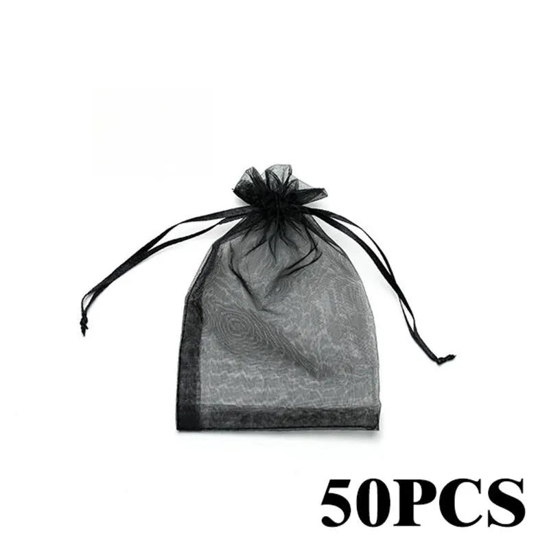 50pcs Multicolor Organza Bags for Jewelry Packaging - Smarsty