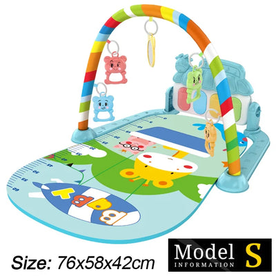 Baby Fitness Stand Music Play Gym Activity Toys Newborn Piano Crawling Blanket Pedal Game Pad Early Education 0-36 Months Gifts by Smarsty