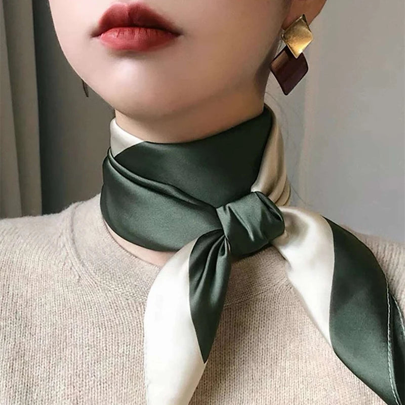 Luxury Silk Scarf Women Satin Shawl Sun Protection Wrap - Smarsty