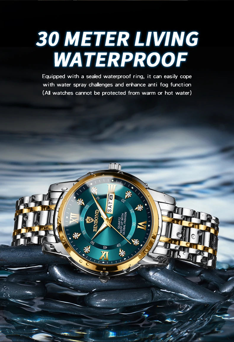 Luxury Waterproof Diver Watch for Men 30ATM - Smarsty