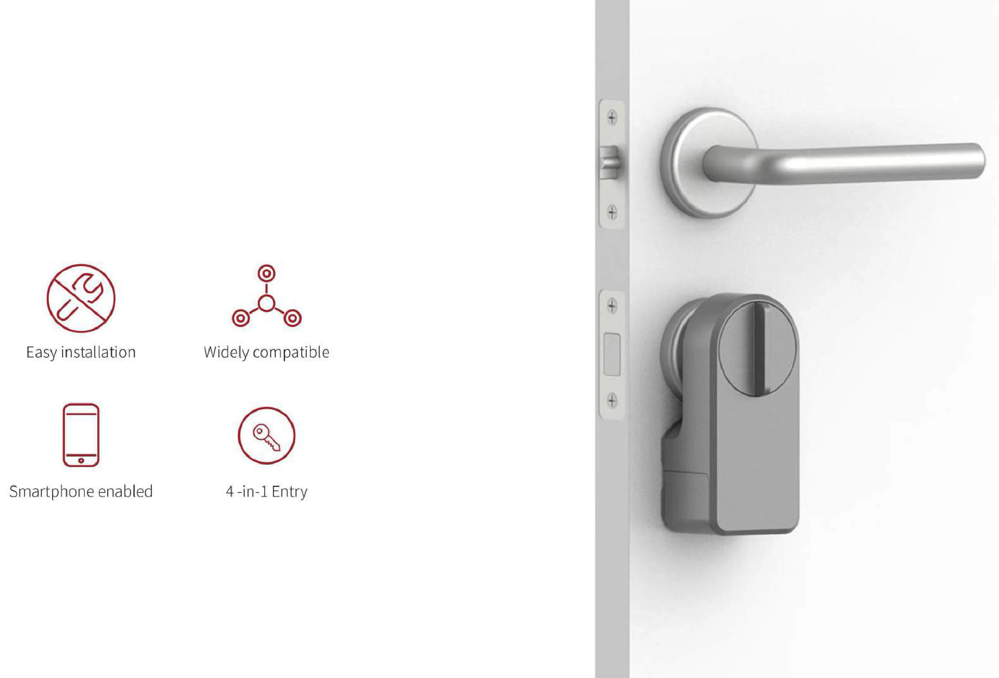 A1 Pro Bluetooth Smart Door Lock With Easy Installation - Smarsty