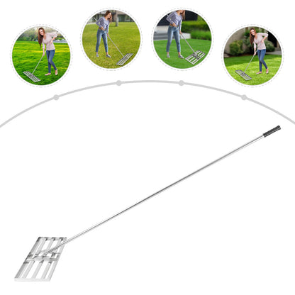 Professional Lawn Leveling Rake Soil Lawn Rake Adjustable 50-180cm Handle 180° Rotation for Perfect Turf & Green Grass