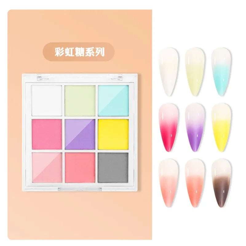 9 Colors Shimmer Nail Powder for Stunning Manicure - Smarsty