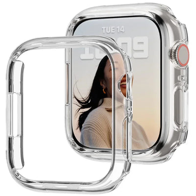 Cover for Apple Watch Case 45mm 41mm 44mm 40mm 42mm 38mm 46 49 mm Accessories PC Protector bumper iWatch Series 8 7 SE 6 5 4 3 9 - Smarsty
