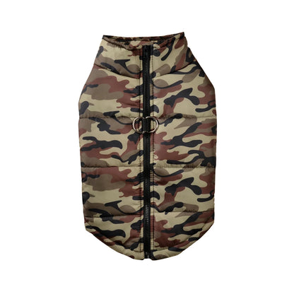 Waterproof Winter Dog Coat with Camouflage Print - Smarsty