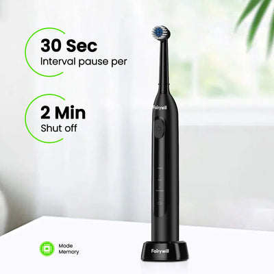 Fairywill Electric Toothbrush T2233Powerful Rotation Cleaning 4 Replacement Heads Rechargeable Sonic Toothbrush for Adults - Smarsty