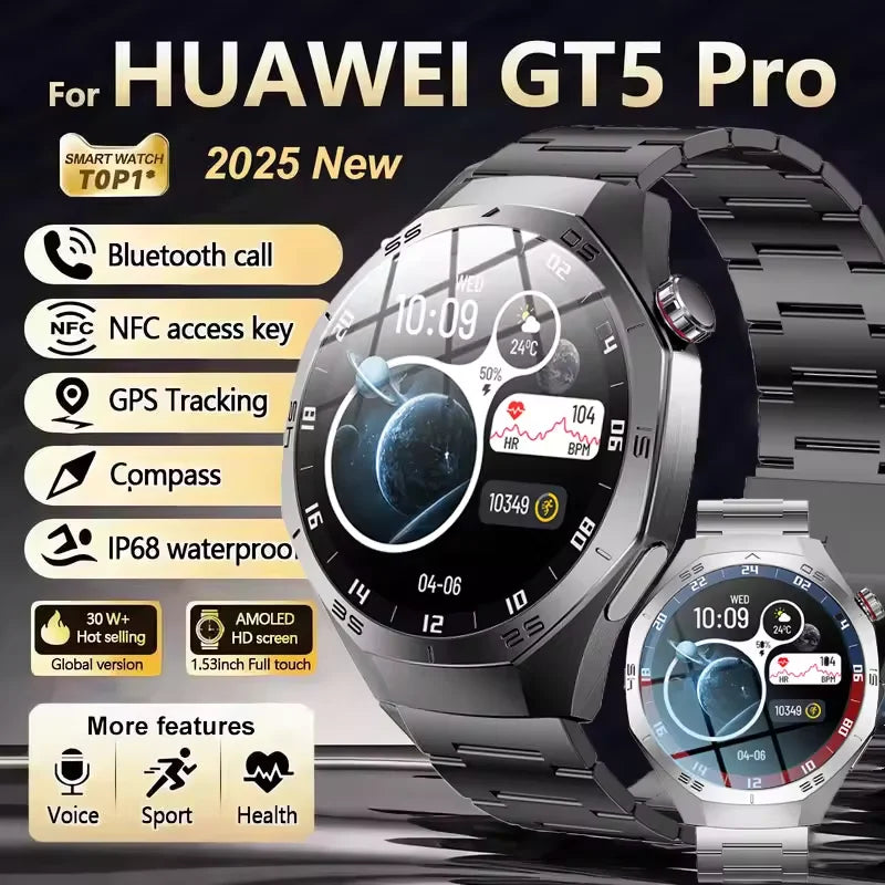 Huawei GT5 Pro Smart Watch with AMOLED Display and GPS - Smarsty