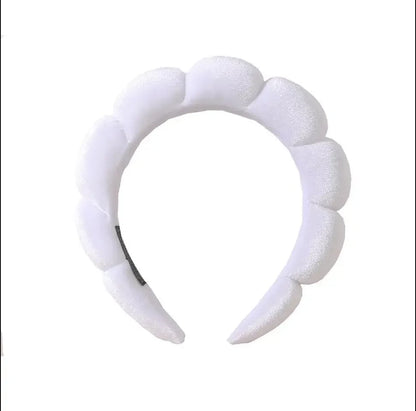 Soft Puffy Sponge Headband For Makeup Retro Terry Cloth - Smarsty