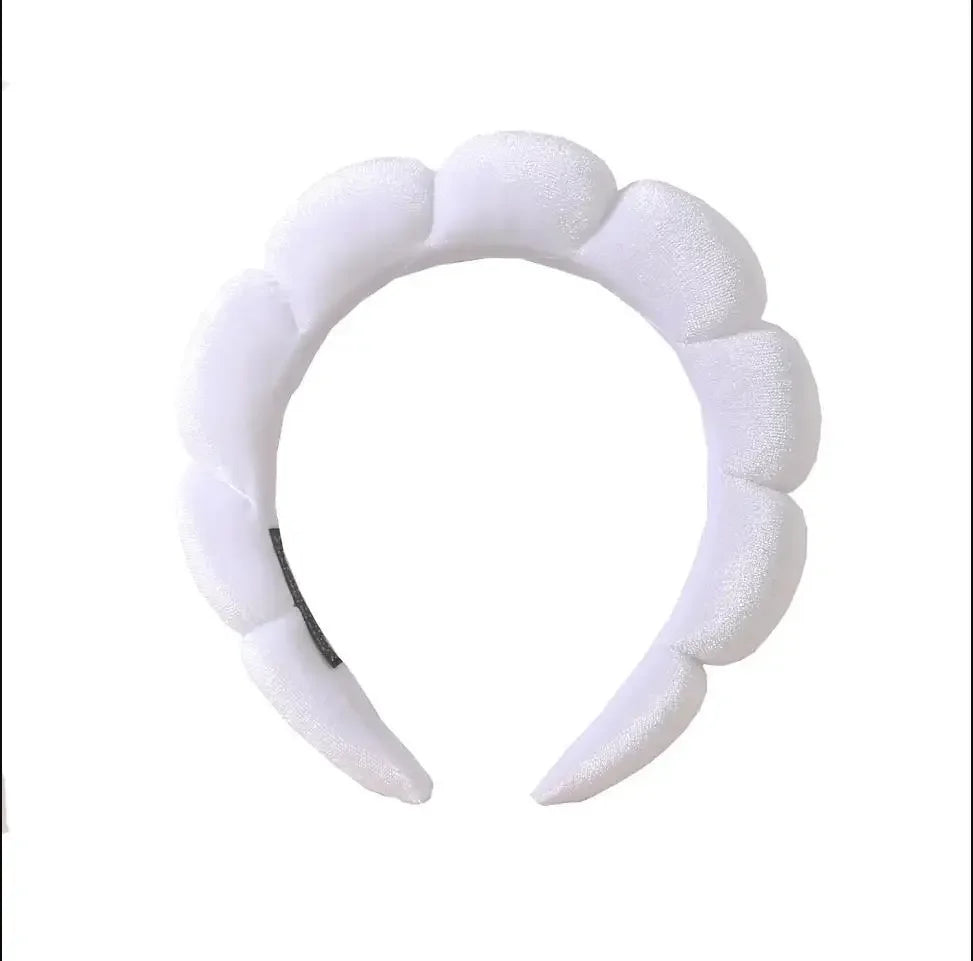 Soft Puffy Sponge Headband For Makeup Retro Terry Cloth - Smarsty
