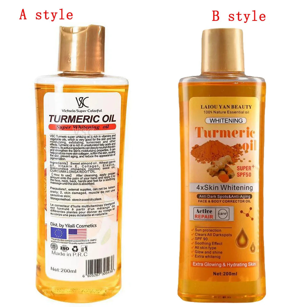 Turmeric Essential Oil Skin Care Massage Oil 200ml - Smarsty