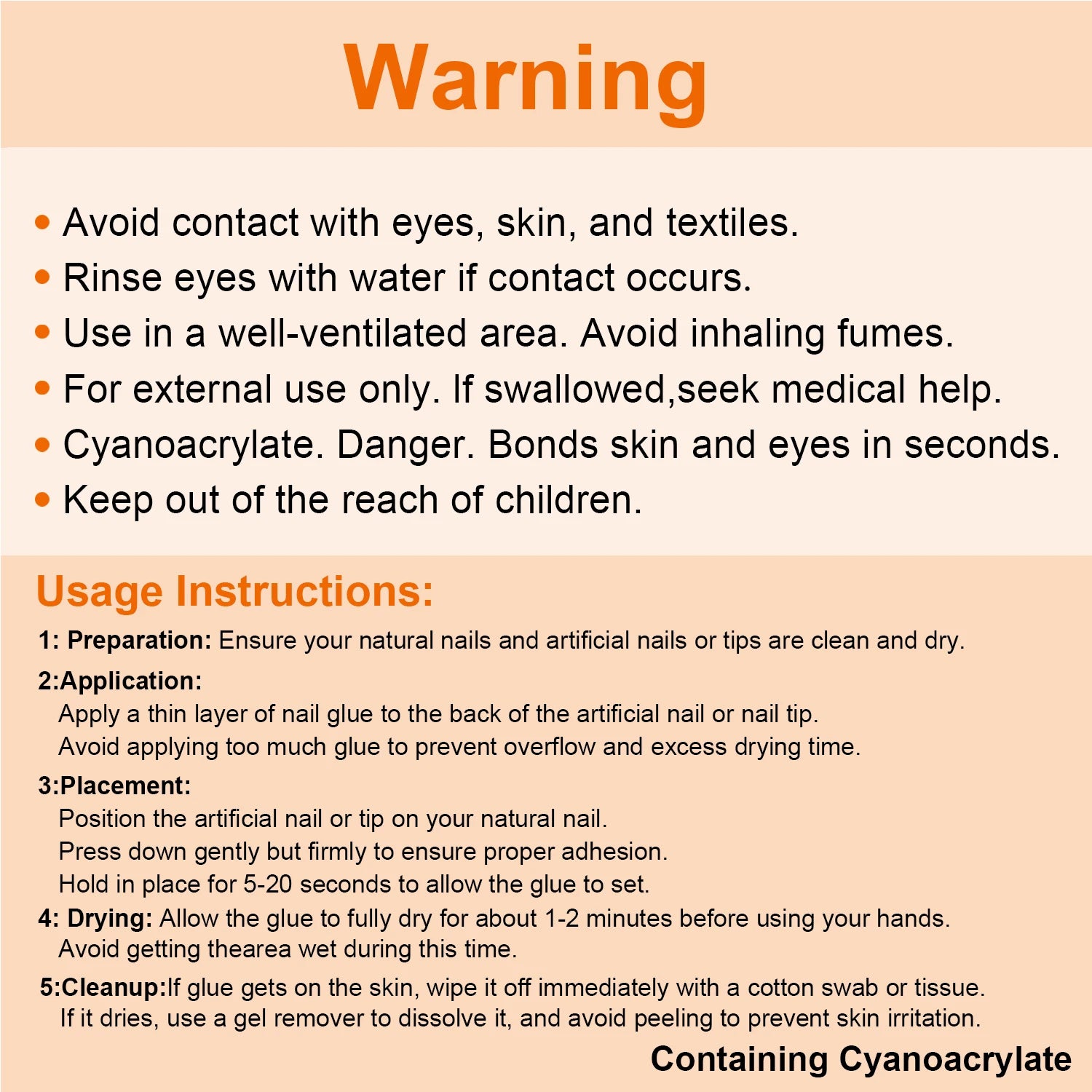 Twoing Waterproof Liquid Nail Adhesive,Long-Lasting & Fast-Drying, Formaldehyde-Free, Compatible with Acrylic Nails Fake Nails - Smarsty