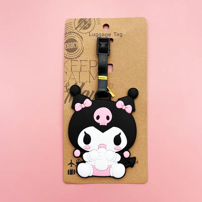 Hello Kitty Luggage Label Cute My Melody Luggage Tag Cartoon Suitcase ID Address Holder Baggage Boarding Portable - Smarsty