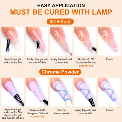 3D Nail Art Gel 10ml for Intricate DIY Designs - Smarsty