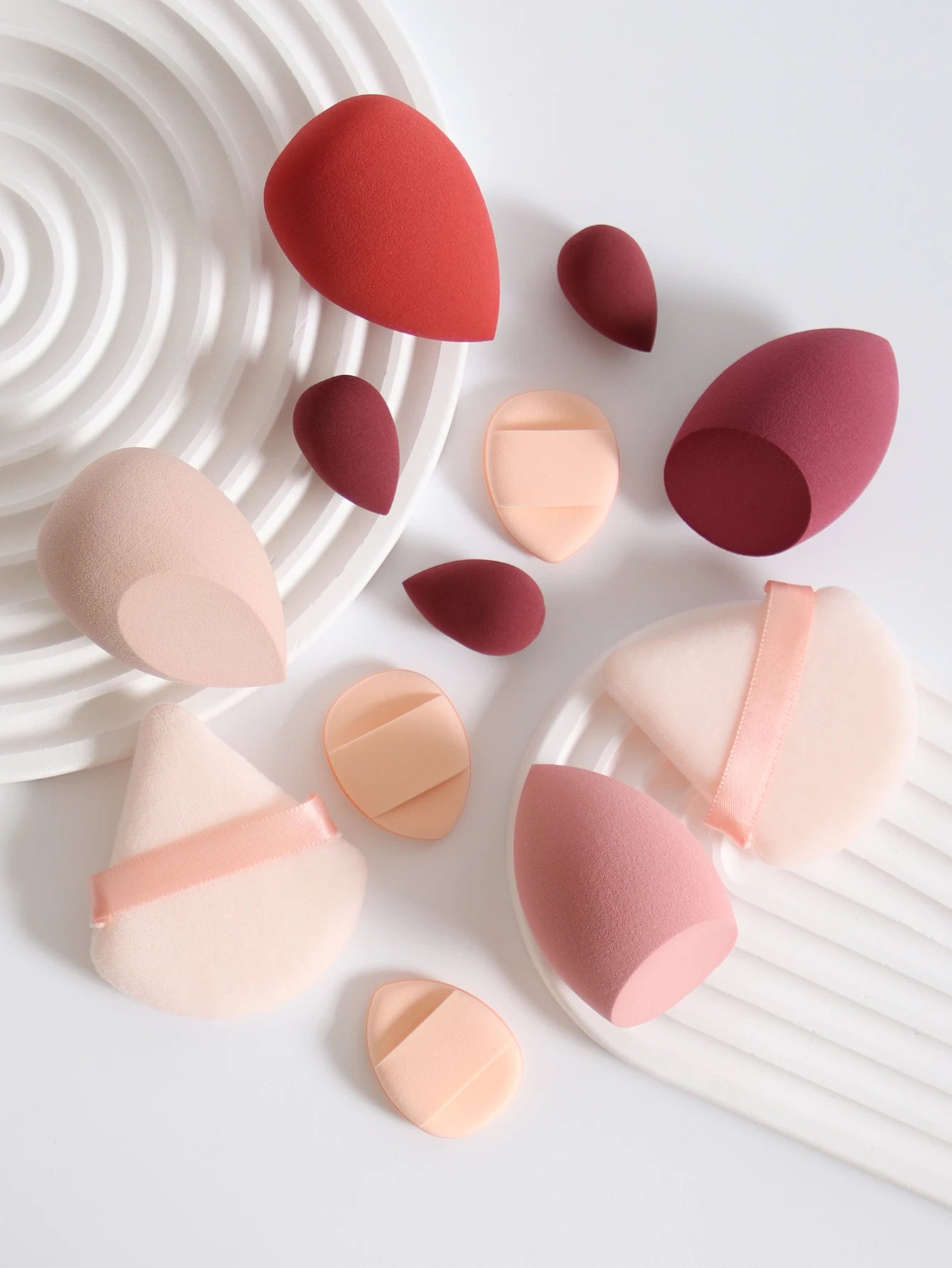 12Pcs Latex-Free Makeup Sponge Set for Flawless Application - Smarsty