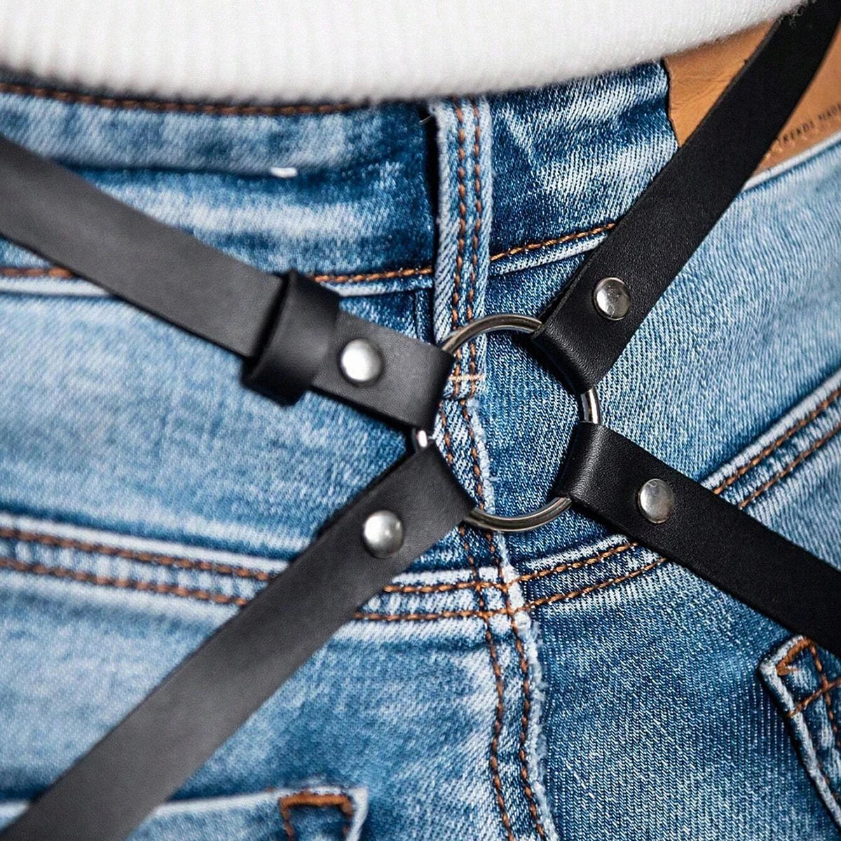 Women Punk Rock Faux Leather Fashion Belt - Smarsty