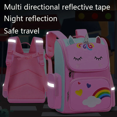 Unicorn Kids Backpack Waterproof School Bag for Girls - Smarsty