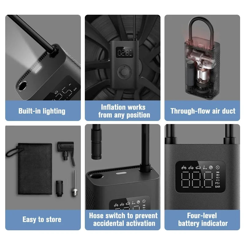 Rechargeable Portable Air Pump Inflator 2D 2000mAh - Smarsty