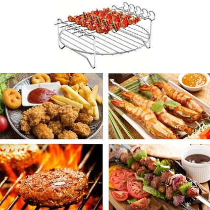Stainless Steel Air Fryer Rack Set for BBQ Cooking - Smarsty