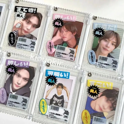 INS Transparent Candy Bag Badge Holder Korean Photocard Holder Display Bag Pendant Idol Photo Card Protective Cover Card Holder - Smarsty