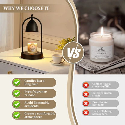 Candle Heating Lamp With Adjustable Height Electric Candle Heating Light with Timer Suitable For Scented Large Cans Of Candles