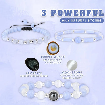 Amethyst Healing Bracelet Set for Weight Loss and Meditation - Smarsty