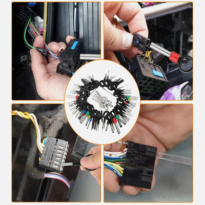 100Pcs Car Terminal Removal Repair Tools Electrical Wiring Crimp Connector Pin Extractor Kit Keys Automotive Plug Pullers