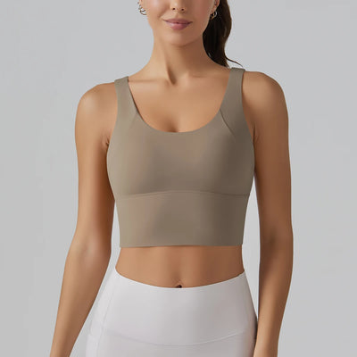 Yoga Bra Underwear Women Summer Shockproof Bra Beautiful Back Sports Running External Wear Training Fitness Yoga Tank Top Bra - Smarsty