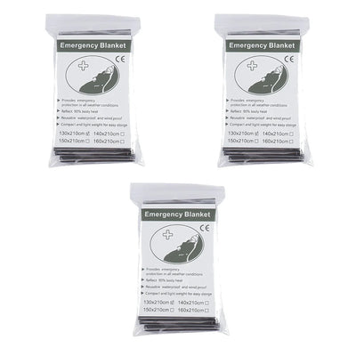 1-10PCS Emergency Blanket Outdoor Survive First Aid Military Rescue Kit Windproof Waterproof Foil Thermal Blanket for Camping by Smarsty