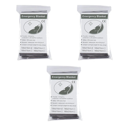 1-10PCS Emergency Blanket Outdoor Survive First Aid Military Rescue Kit Windproof Waterproof Foil Thermal Blanket for Camping by Smarsty