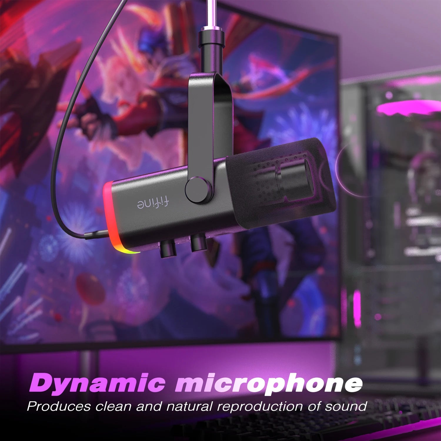 FIFINE USB XLR Dynamic Microphone with Touch Mute Feature - Smarsty