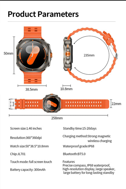 Samsung Galaxy Watch 7 Ultra GPS Smart Watch for Men - Smarsty
