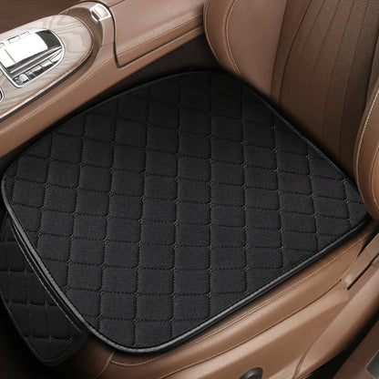 Cotton Linen Car Seat Covers Set Three Piece Universal - Smarsty
