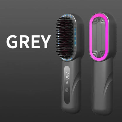 Wireless Hair Straightener Comb with Negative Ions - Smarsty