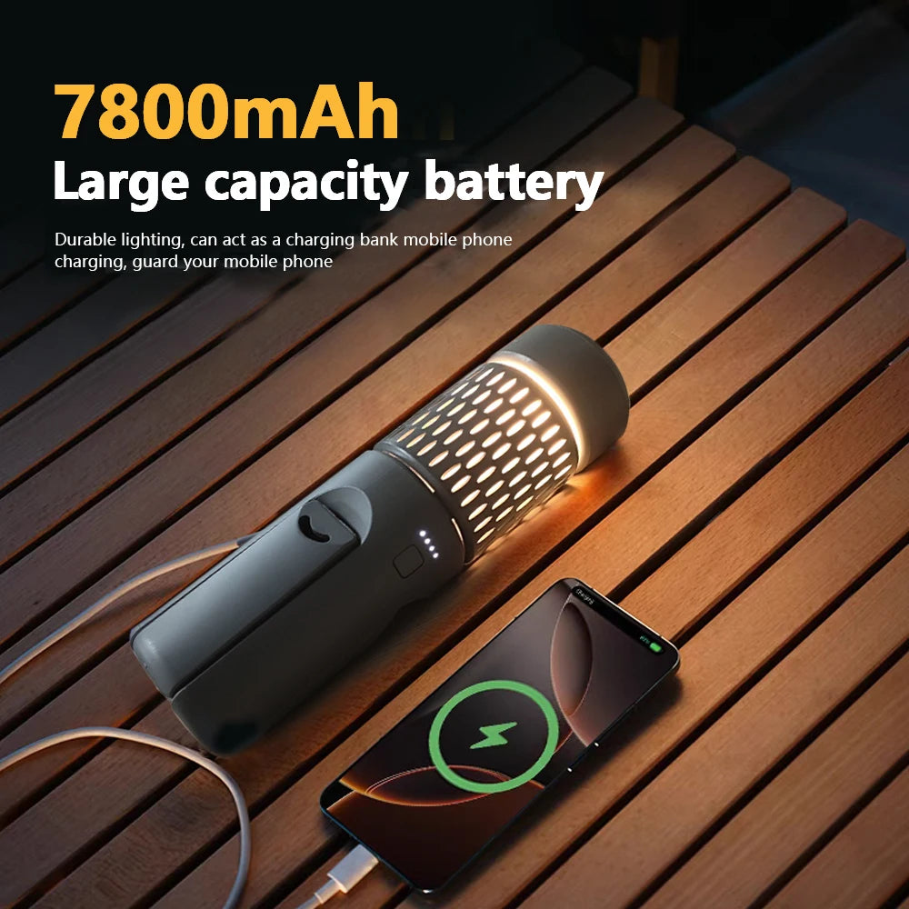 Upgraded Camping LED Telescopic Flashlight with Tripod Rechargeable Emergency Lamp Outdoor Portable orch Light Table Lamp Tent by Smarsty