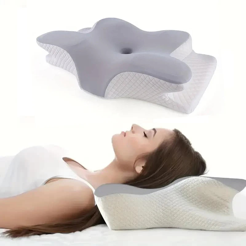 Butterfly Shaped Memory Foam Neck Pillow for Pain Relief - Smarsty