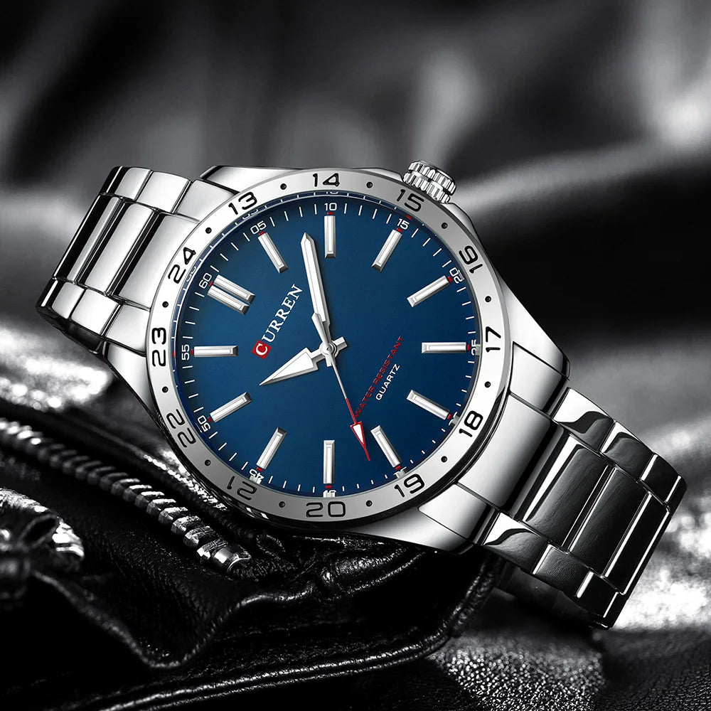 Curren Men's Ultra Thin Stainless Steel Quartz Watch - Smarsty
