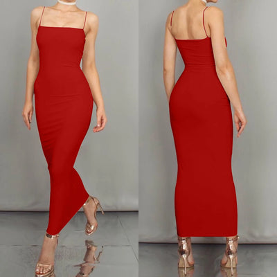 JZ461 New Summer Women's Dress Long Sling Dresses Club Sexy Suspender Dress - Smarsty