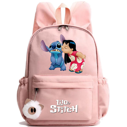 HOT Disney Lilo Stitch Backpack for Girl Boy Student Teenager Children Rucksack Women Casual School Bags Kids Birthday Gift Toy - Smarsty