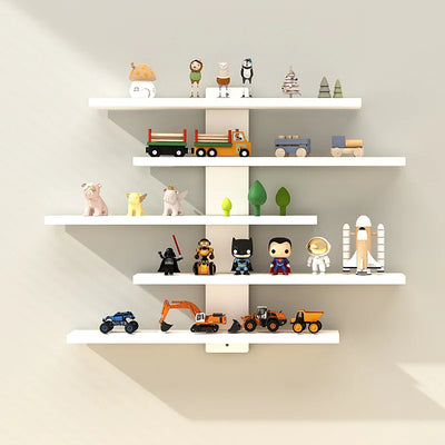 5-Tier Adjustable Wall-Mounted Display Shelf for Action Figures, Small Building Blocks & Collectibles - Modern Home Decor Storag by Smarsty
