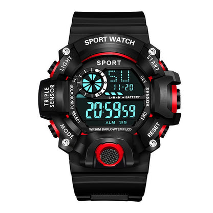 Men's Waterproof Sports Watch with Luminous Display and Alarm - Smarsty