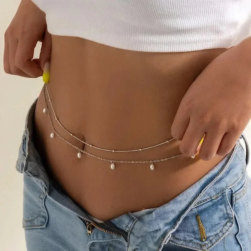 Double Layer Butterfly Chain Belly Jewelry for Women - Smarsty