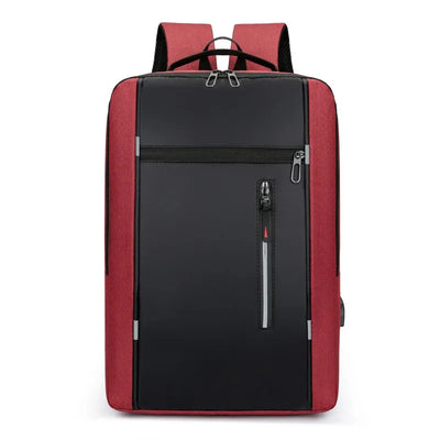 Men's Waterproof Oxford Laptop Backpack 15.6 Inch with USB Charging Port High Capacity Business Travel School Bag - Smarsty
