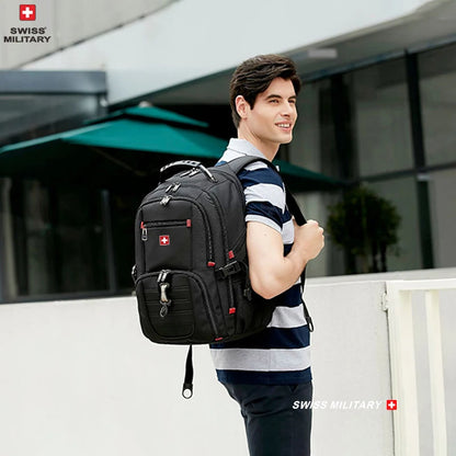 SWISS MILITARY Fashion Travel Multifunction Large Capacity Male Bag Usb Charging Waterproof 23 inch Laptop Backpack Men Mochila - Smarsty