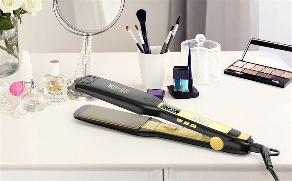 KIPOZI Professional Titanium Flat Iron with LCD Display - Smarsty