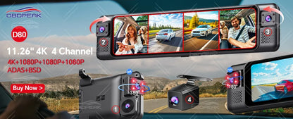 4K Car Dash Cam With Wireless CarPlay And Android Auto - Smarsty