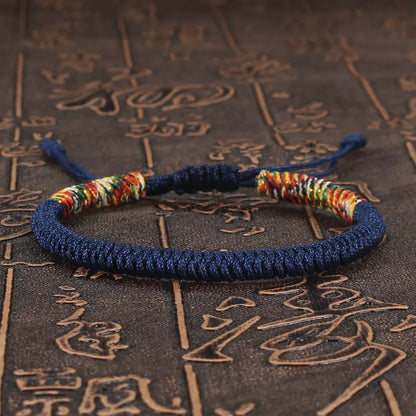 Tibetan Buddhist Lucky Bracelet Adjustable Red Thread Braid - Smarsty