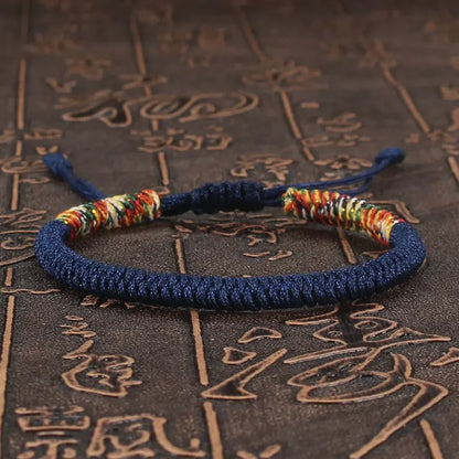 Tibetan Buddhist Lucky Bracelet Adjustable Red Thread Braid - Smarsty